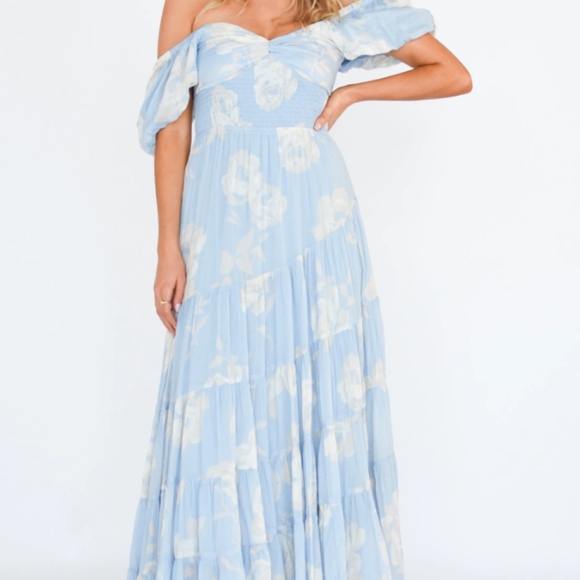 Free People Blue Sundrenched Floral Tiered Maxi Sundress - Picture 3 of 13